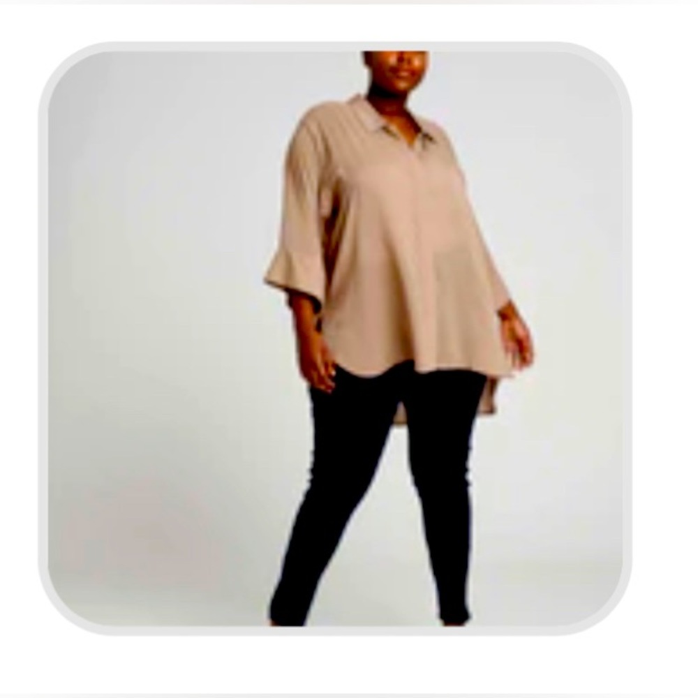 Universal Standard Toni Hi Low Tunic - Camel M 18-20